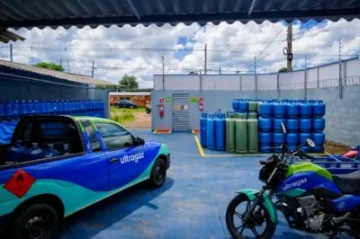 Distribuidora de Gás Mosko Gás Ultragaz Campo Grande MS - Carro e Moto de entrega